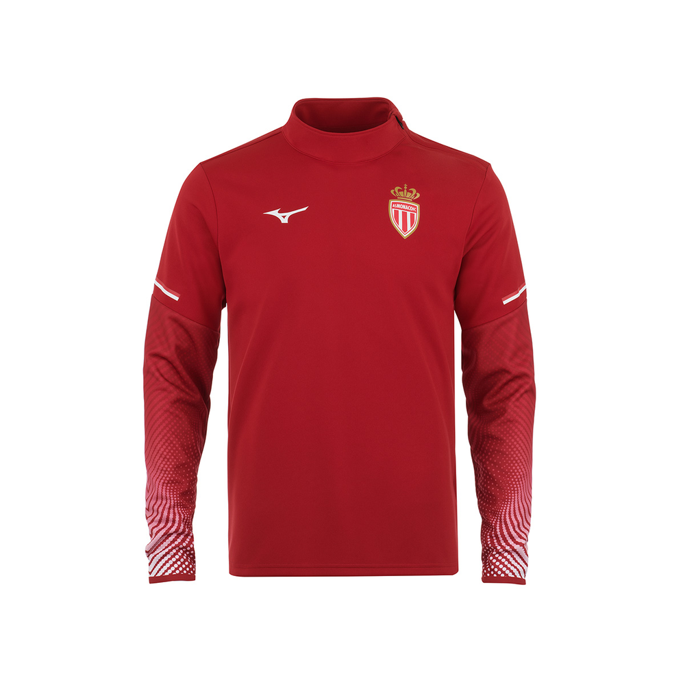 Mizuno Mid Layer 12 Zip Shoulder Training Top AS Monaco Men Chaussures de football Homme TailleL